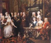 HOGARTH, William Company in Wanstead House oil painting artist